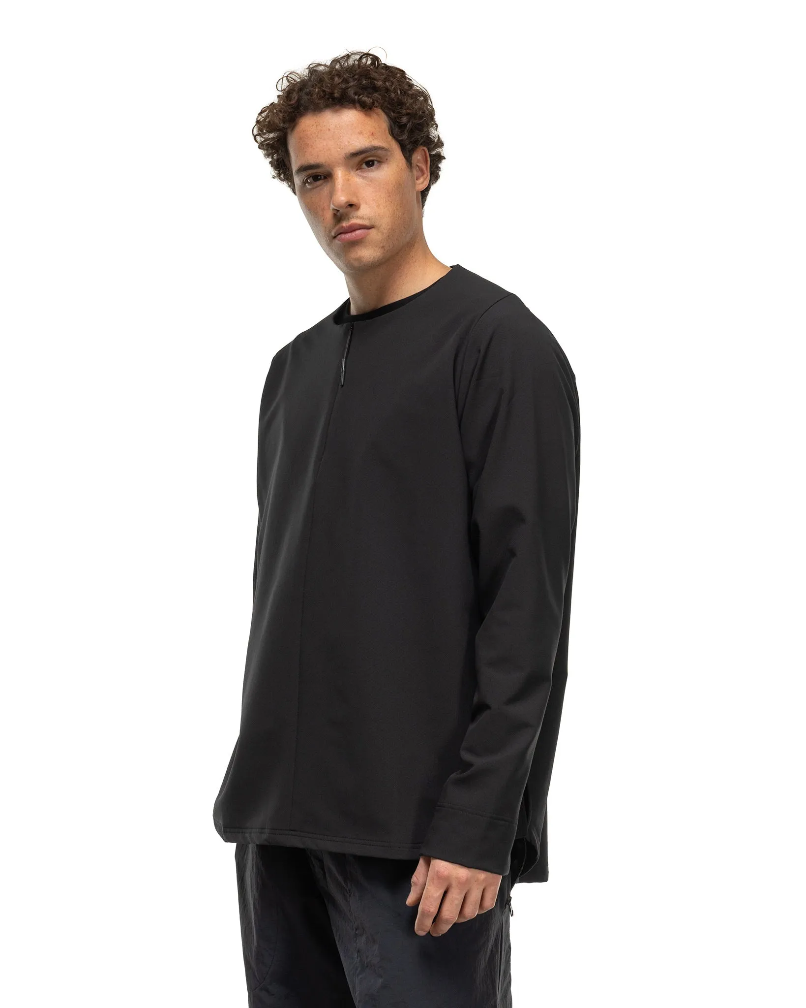 Henry Neck Long Sleeve Black