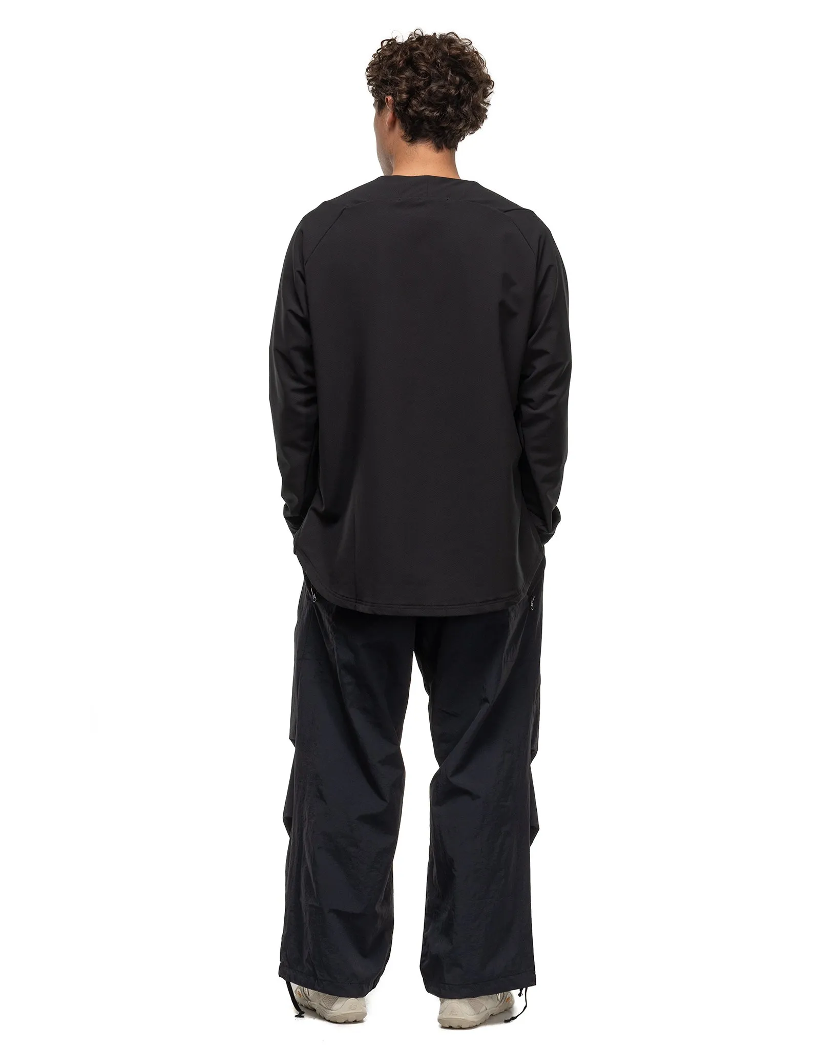 Henry Neck Long Sleeve Black