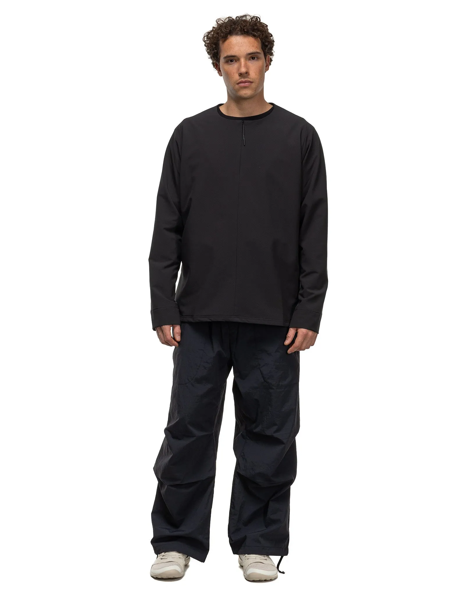 Henry Neck Long Sleeve Black