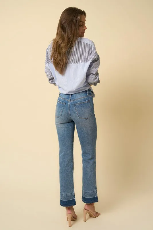 High Rise Released Hem Jean