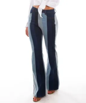 Honey Creek Color Block Flare Pant - Womens Jeans