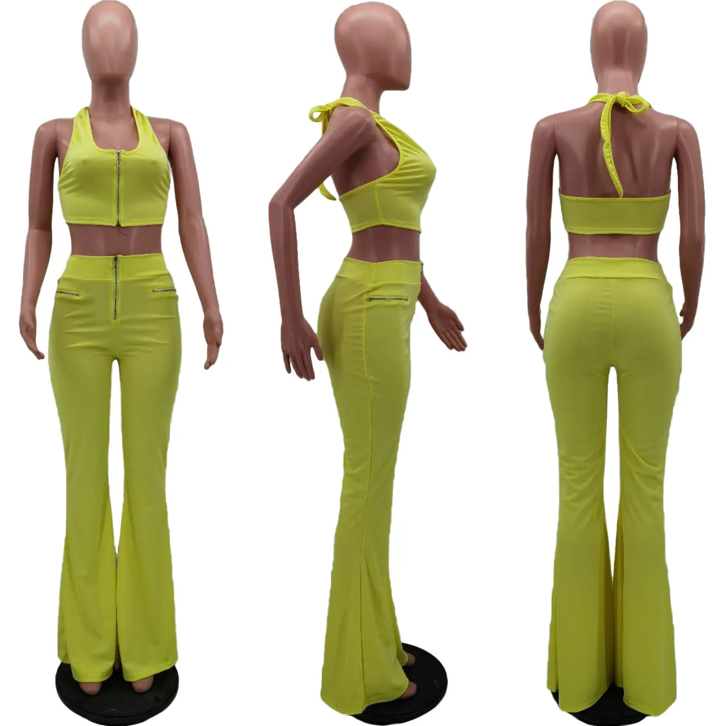 Hot Two-piece vest flared pants AY1005