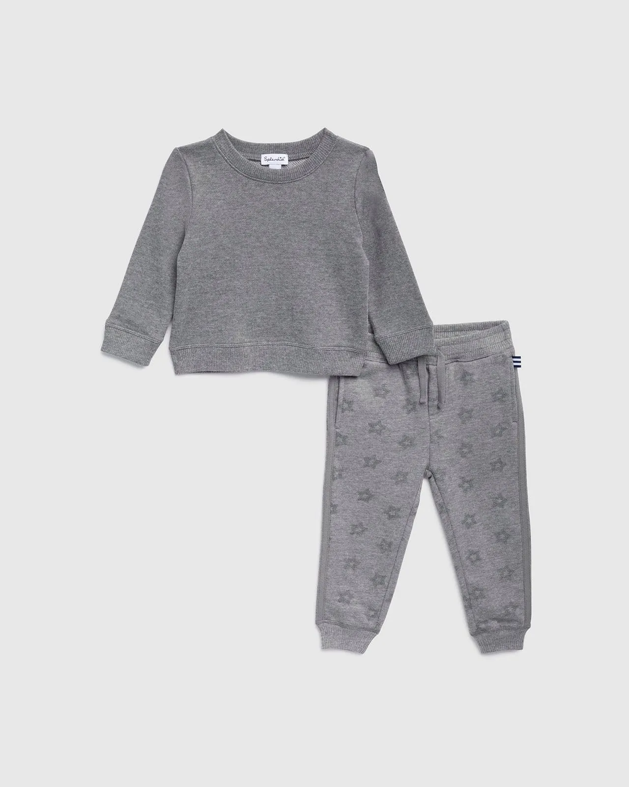 Infant Boys Grey Star Sweatshirt Set