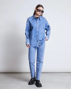 JAN 'N JUNE Solace denim shirt light blue women