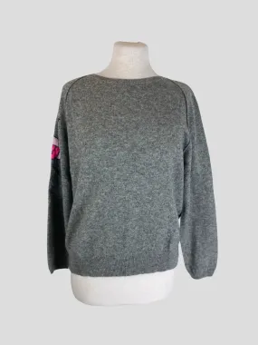 Jumper 1234 grey 100% cashmere jumper size UK12/US8