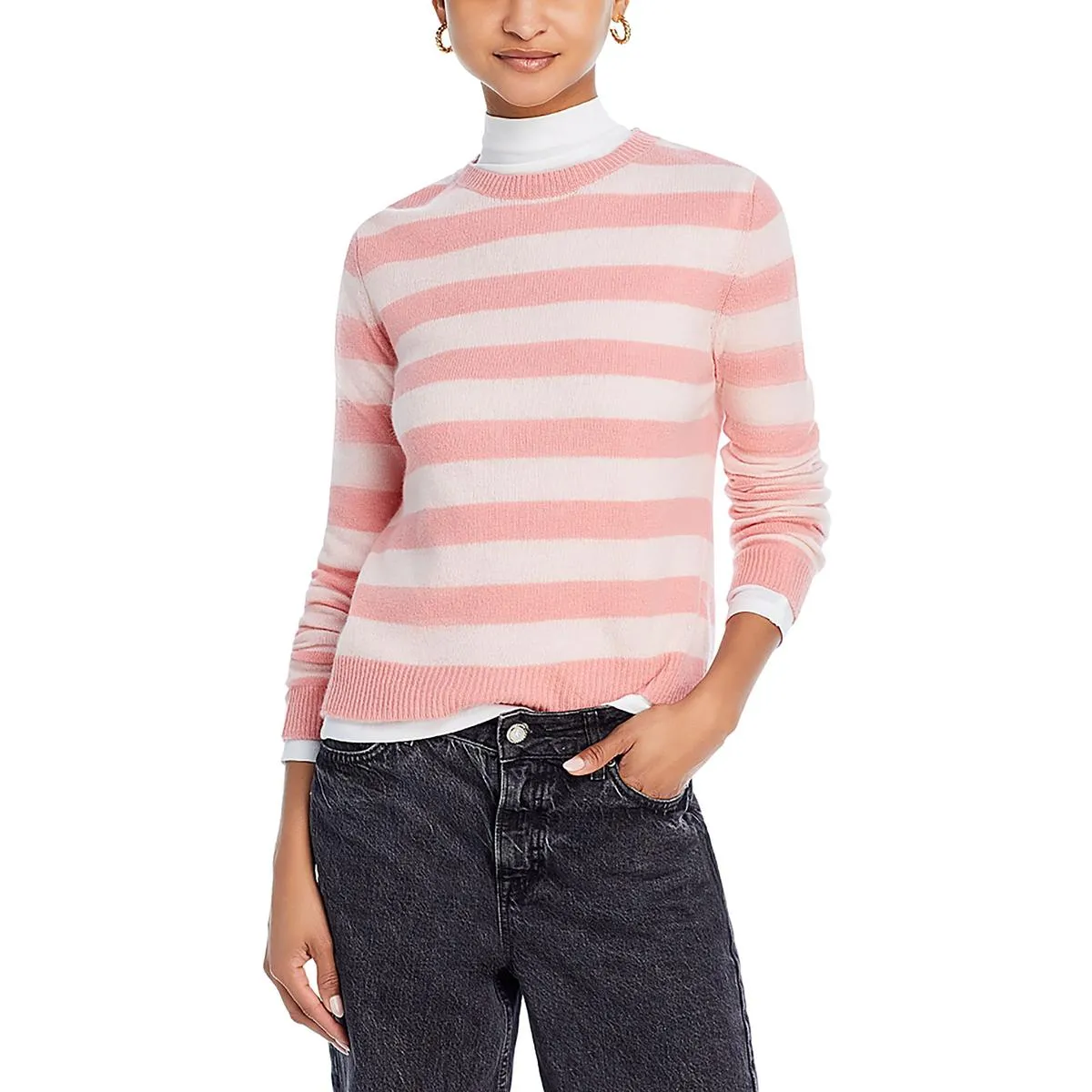 Jumper 1234 Womens Cashmere Striped Pullover Sweater