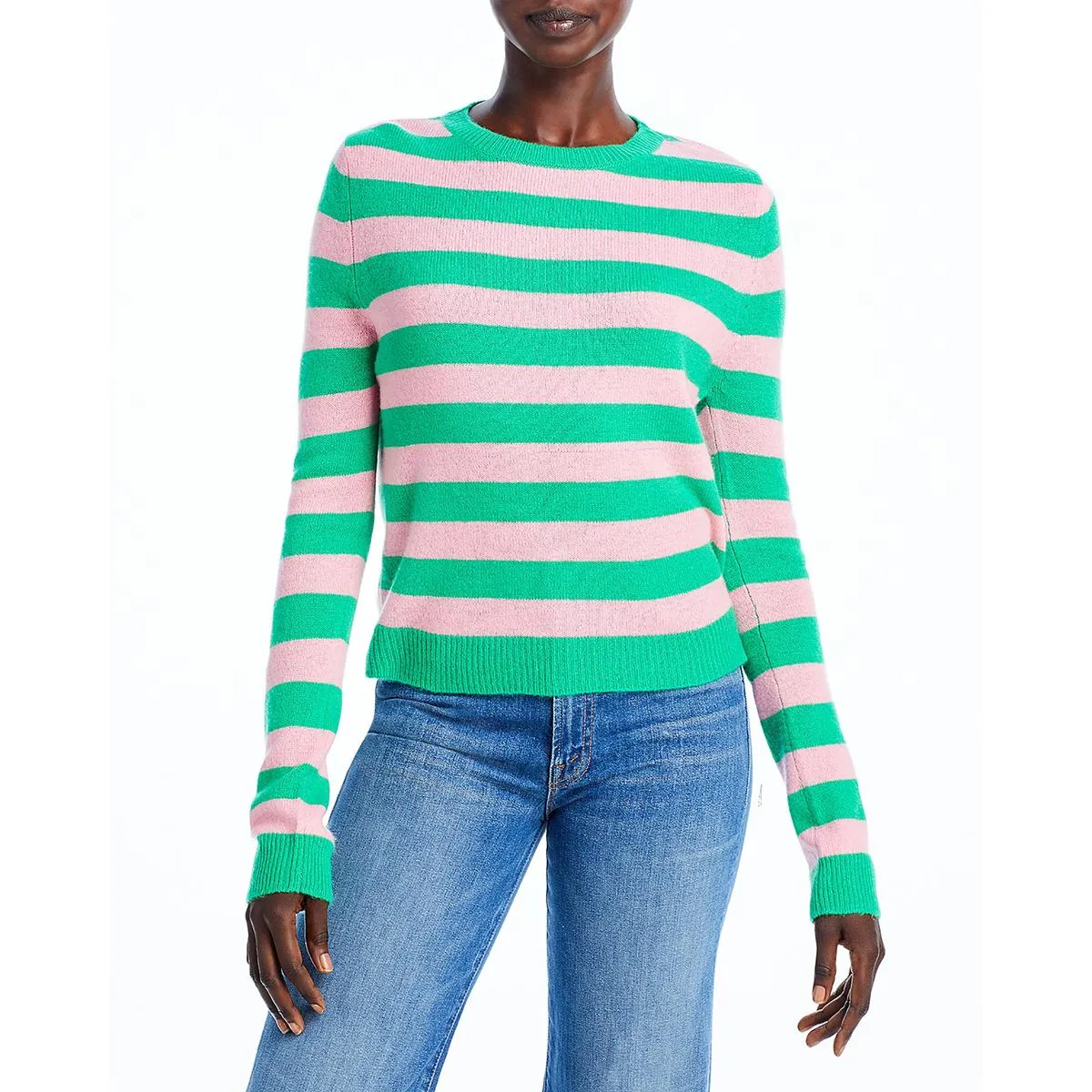 Jumper 1234 Womens Cashmere Striped Pullover Sweater