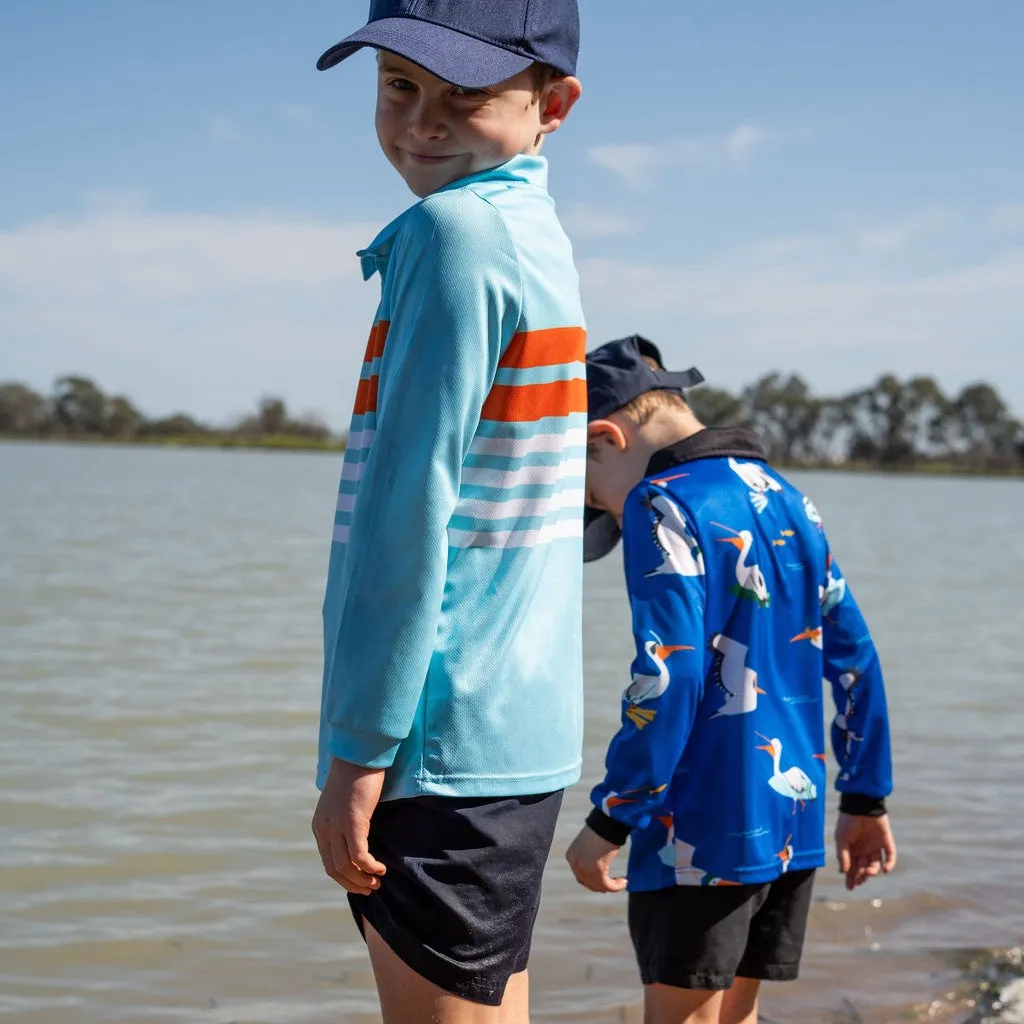 Kids Sun Shirt - Tidal Stripe