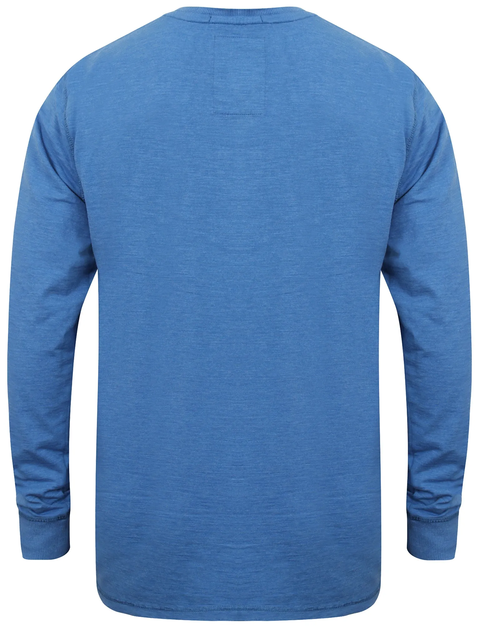 Lawton Cove Long Sleeve Henley Top in Cornflower Blue Marl - Tokyo Laundry