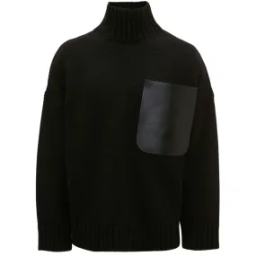 Leather Patch Pocket Jumper