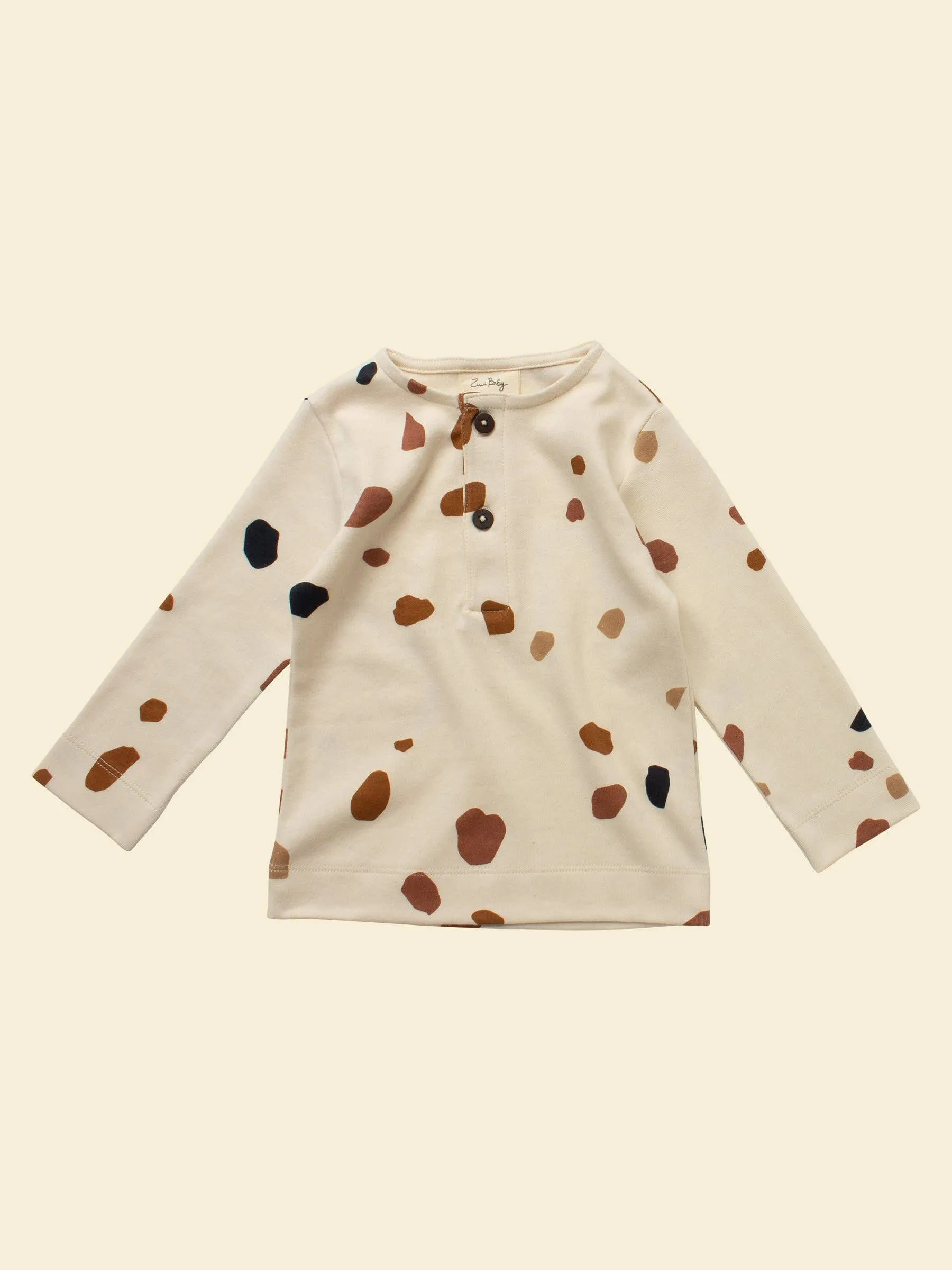 Long-Sleeve Organic Tee - Terrazzo