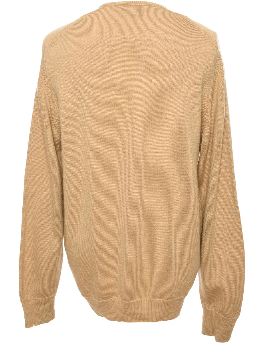 Long Sleeved Brown Jumper - XXL