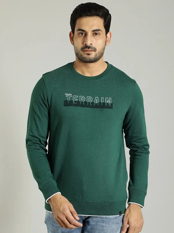 Men Graphic Full Sleeve Crew Neck Sweatshirt