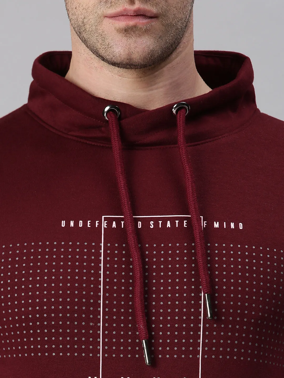 Men Graphic Maroon Sweatshirt