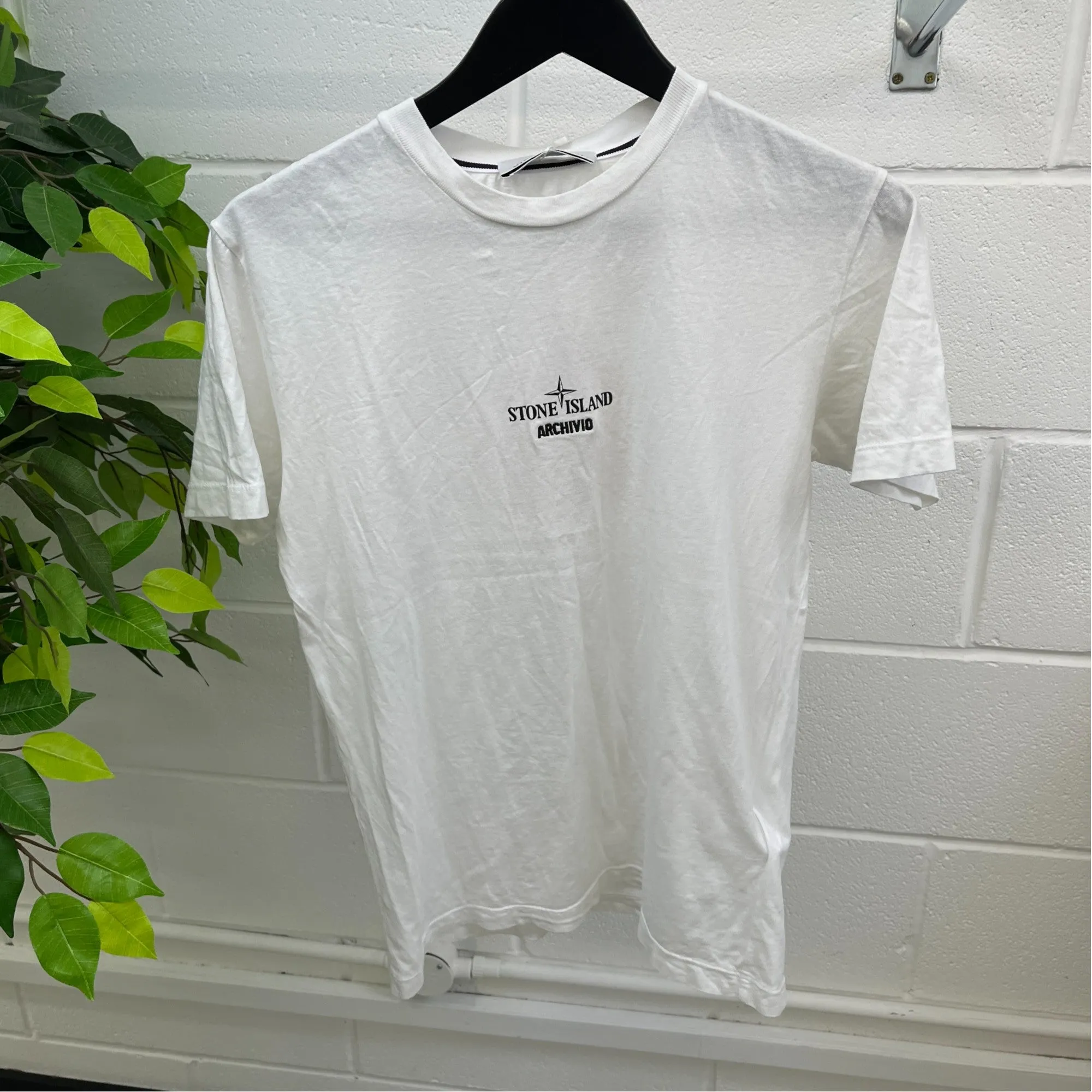 Men's Archivio Embroidered Logo T-Shirt White Size S