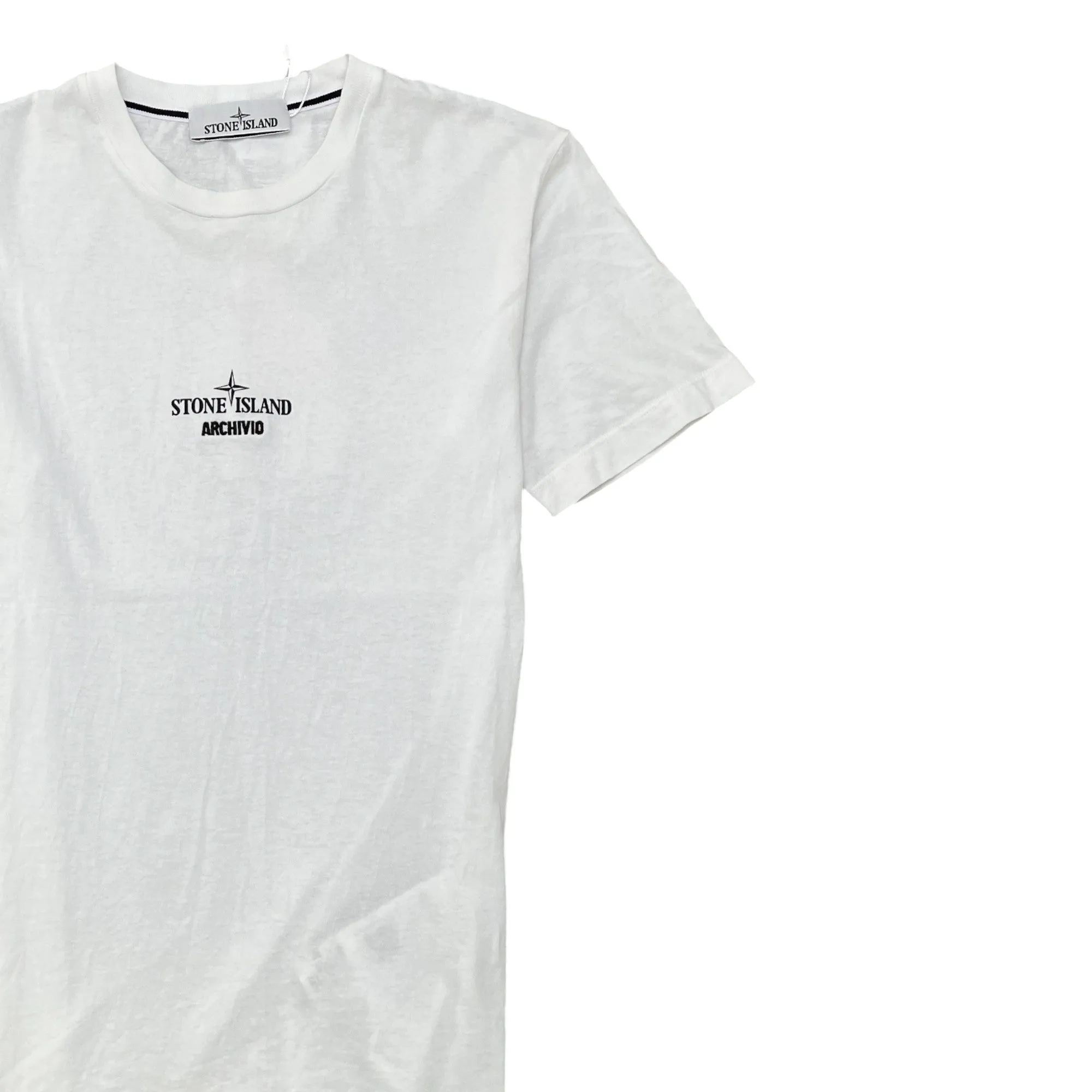 Men's Archivio Embroidered Logo T-Shirt White Size S