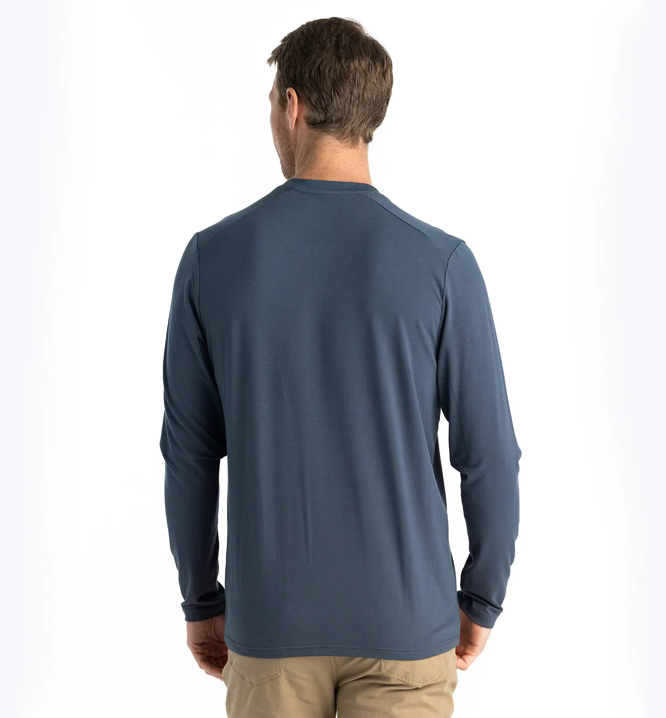 Men's Bamboo Flex Long Sleeve Henley - Midnight