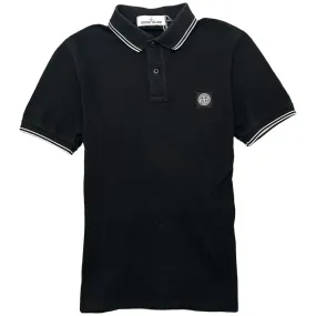 Men's Compass Logo Polo Shirt Black Size M