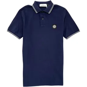 Men's Compass Logo Polo Shirt Navy Size M