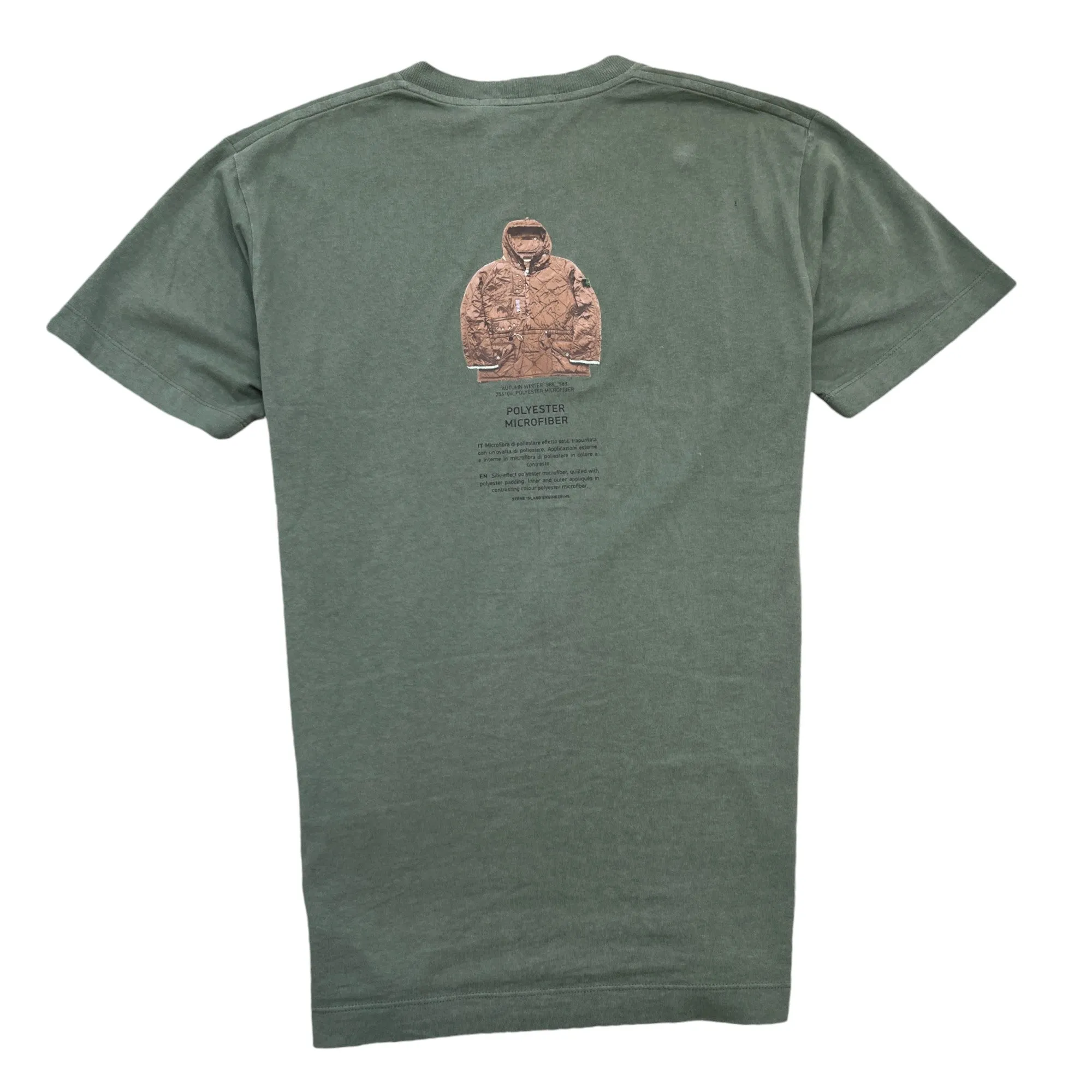 Men's Embroidered Archivio Logo T-Shirt Green Size S