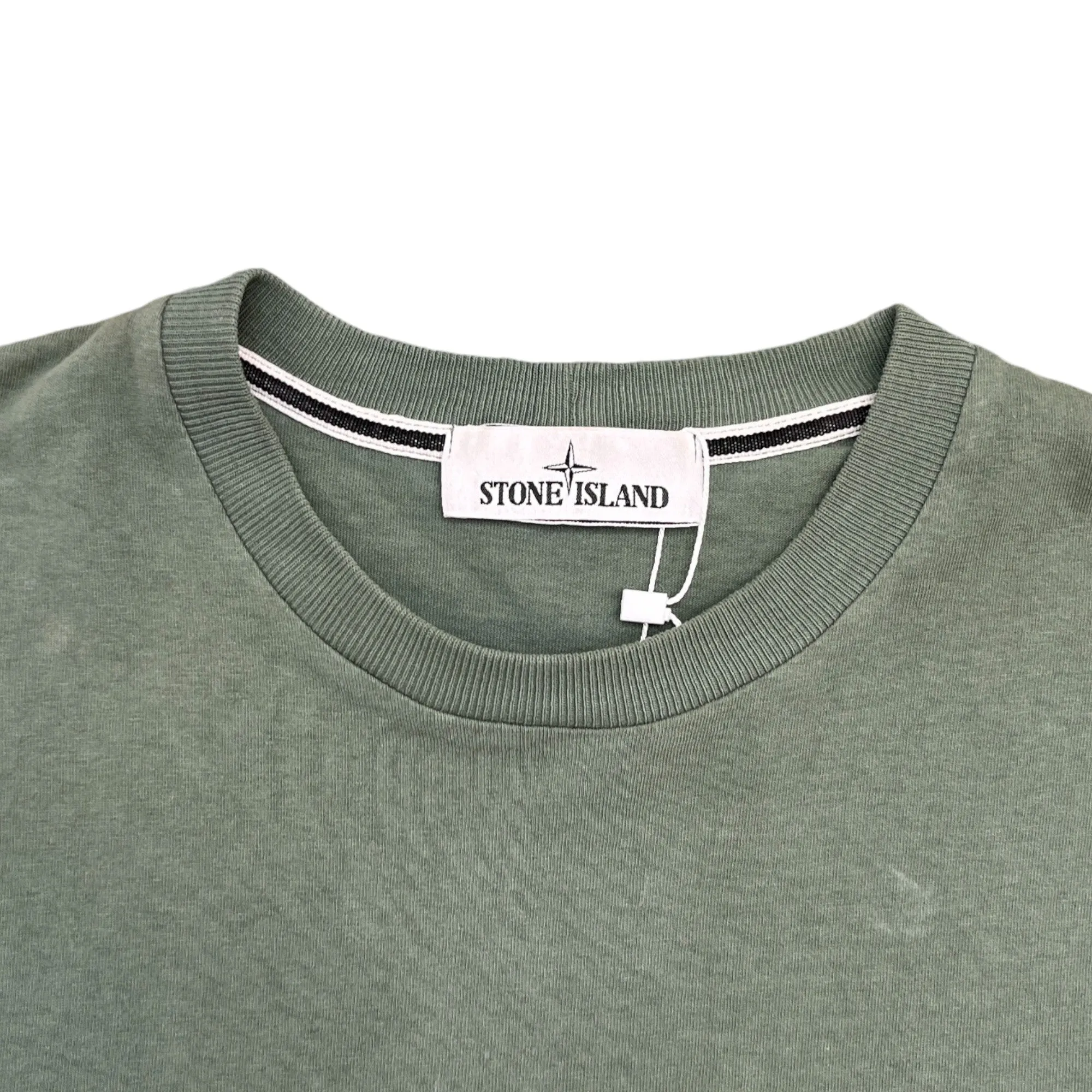 Men's Embroidered Archivio Logo T-Shirt Green Size S