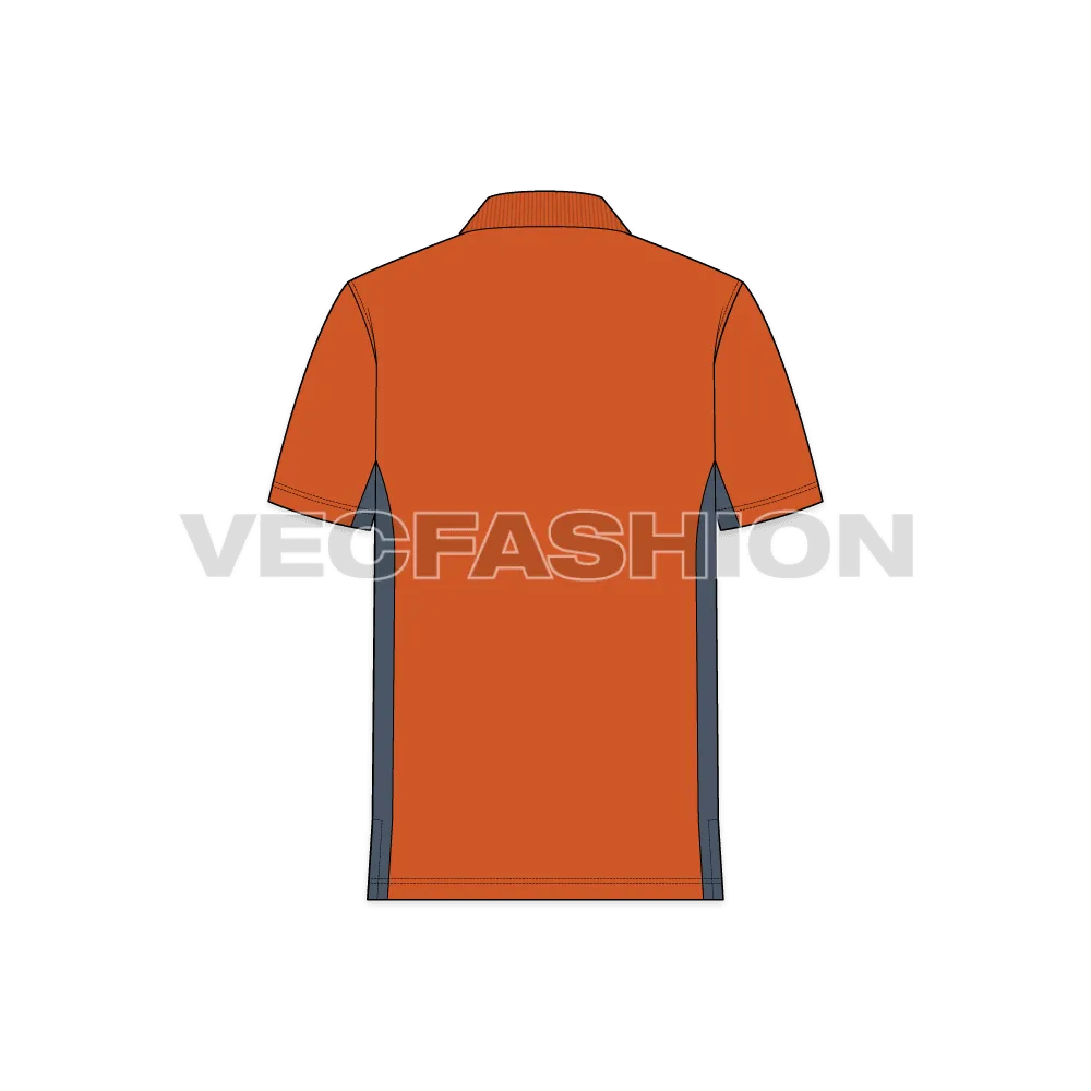 Mens Jersey Polo Neck Shirt