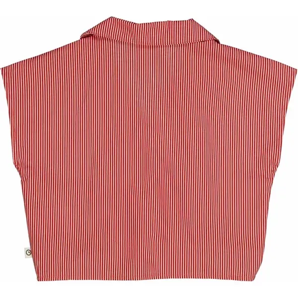 Müsli Balsam Cream/Apple Red Poplin Stripe Shirt Top