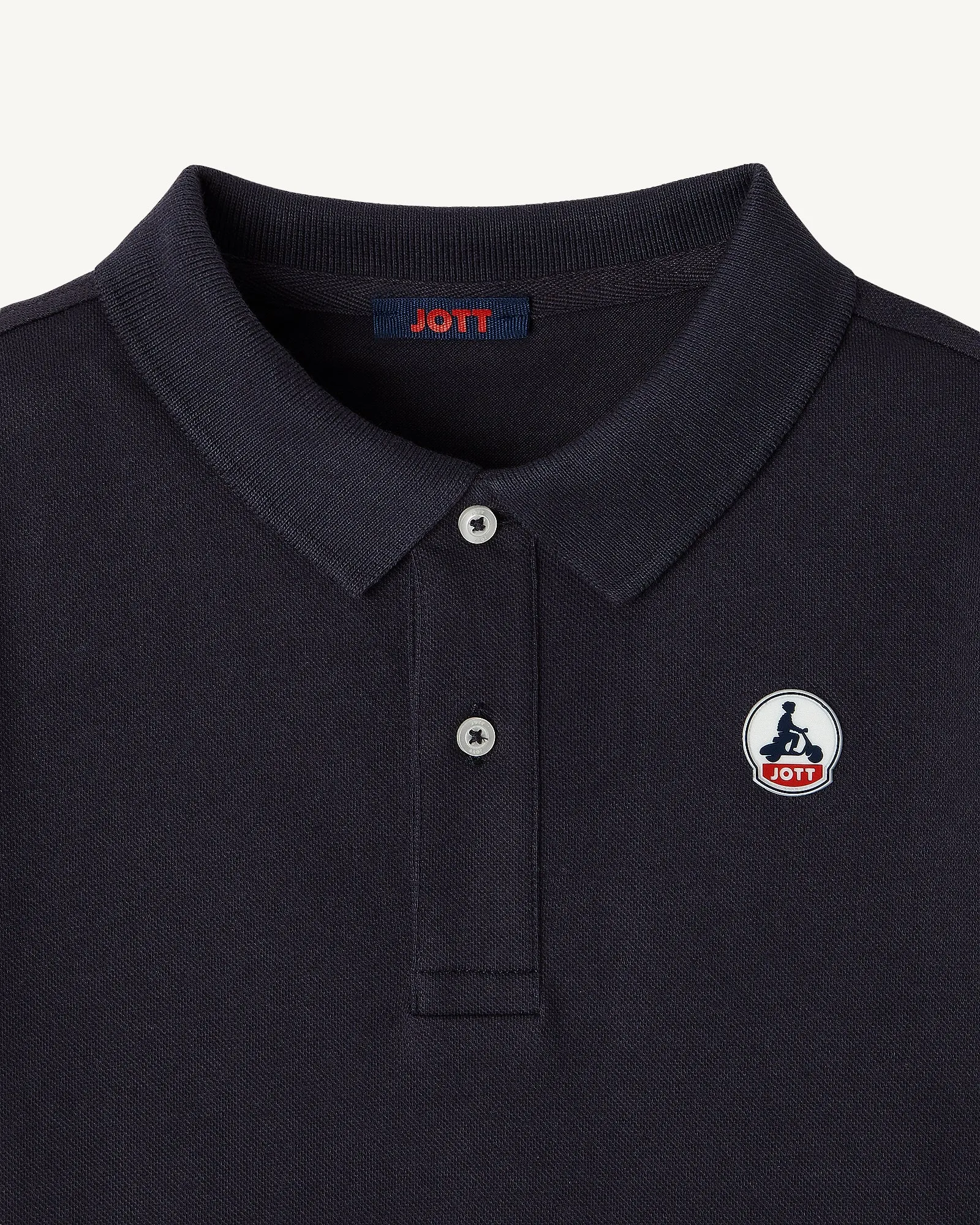 Navy Salvador kid's organic cotton polo shirt