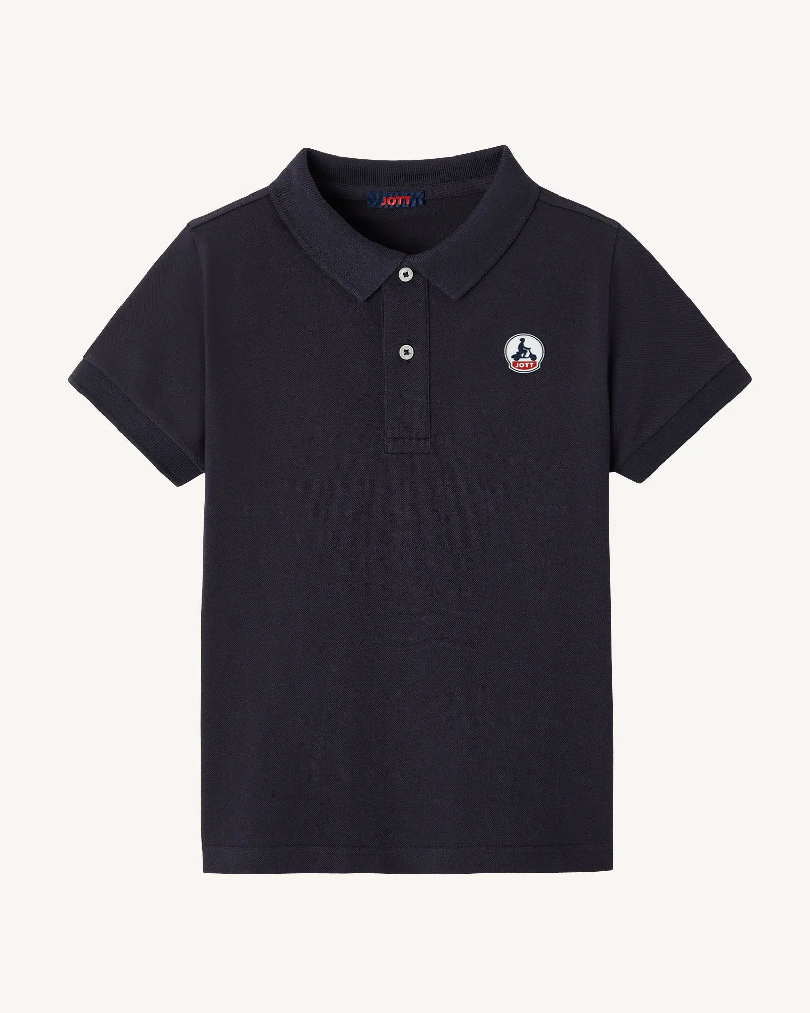 Navy Salvador kid's organic cotton polo shirt