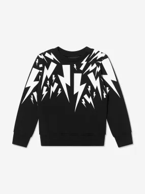 Neil Barrett Boys Lightning Bolt Print Sweatshirt