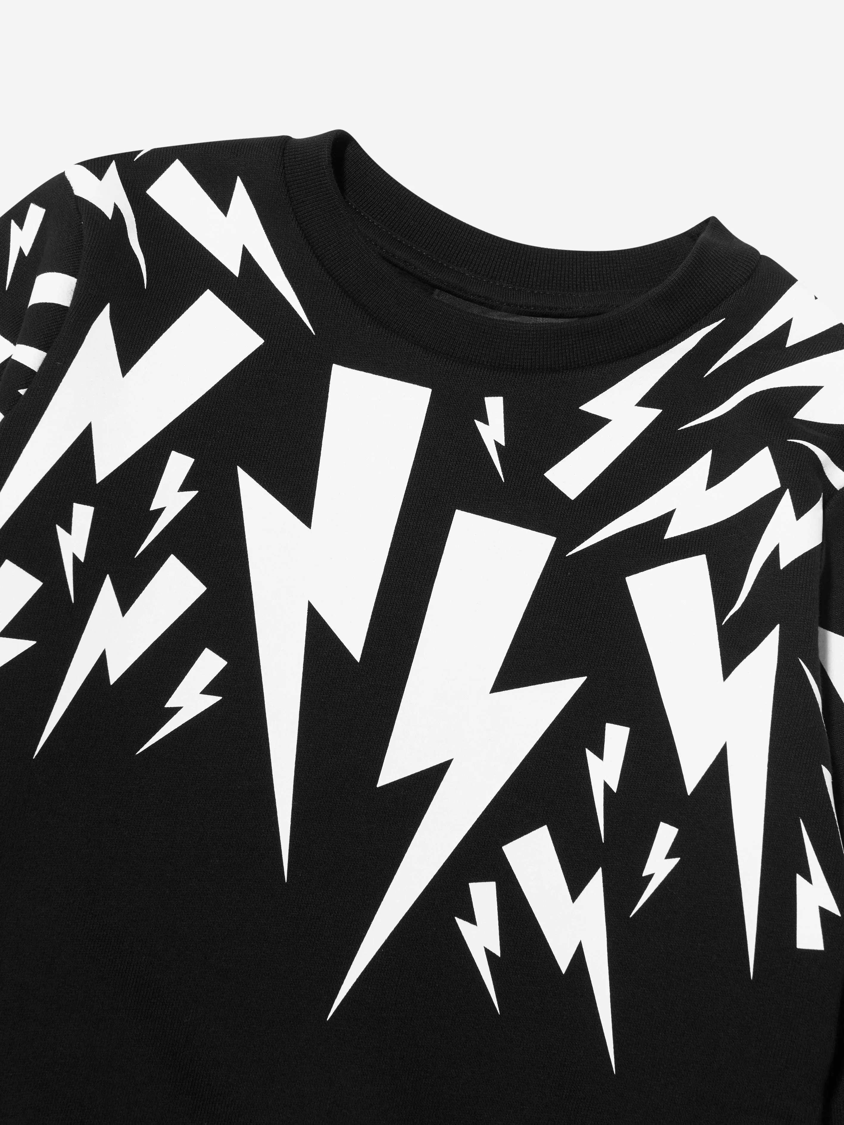 Neil Barrett Boys Lightning Bolt Print Sweatshirt