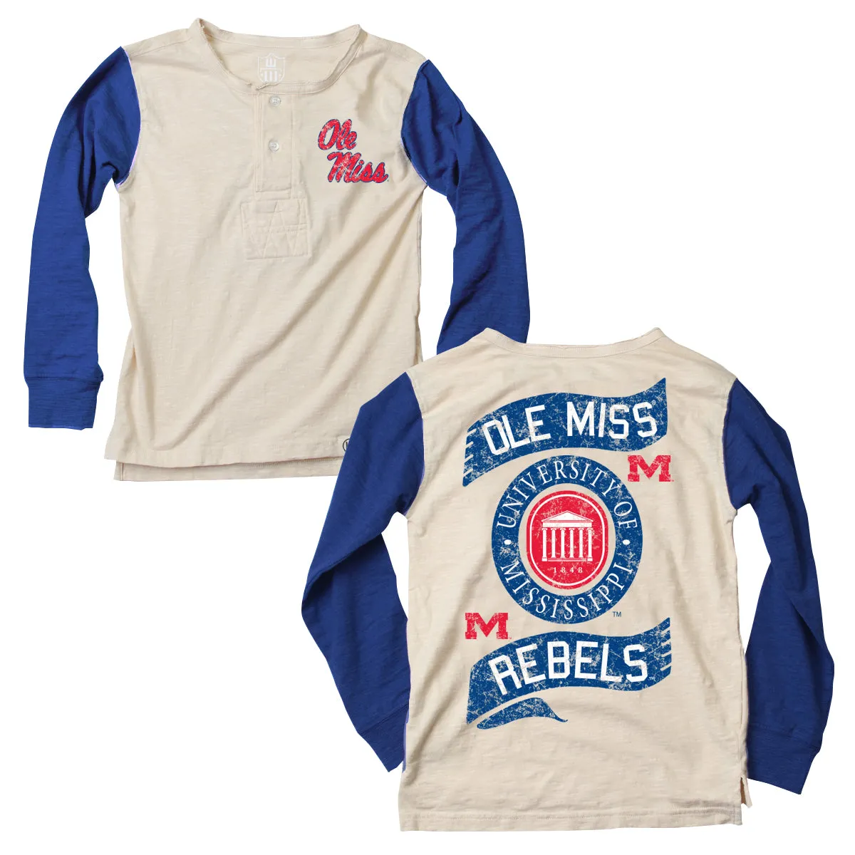 Ole Miss Rebels Youth Boys Slub Henley