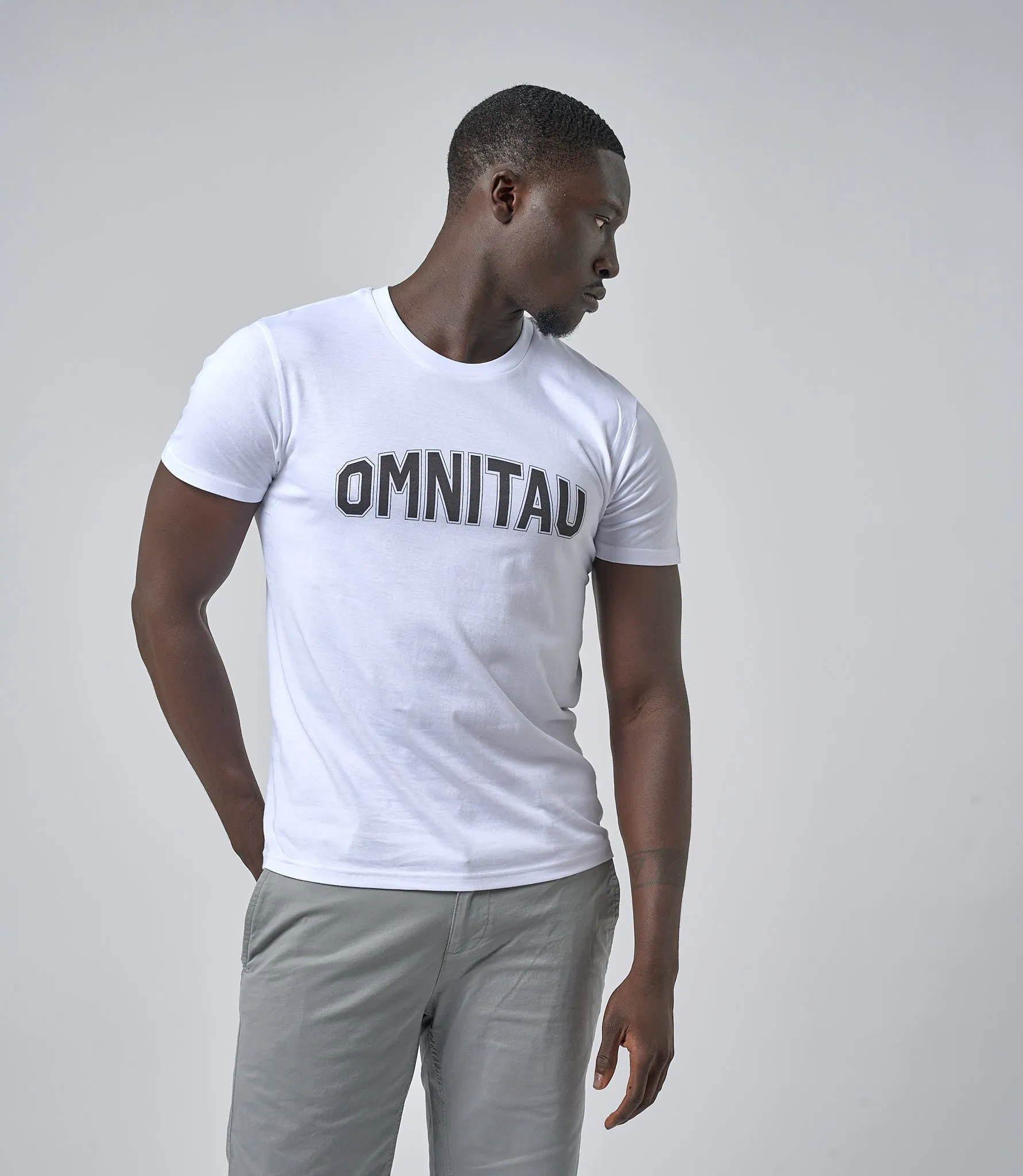 Omnitau Men's Drive Organic Cotton Outfitter Crew Neck T-Shirt - White