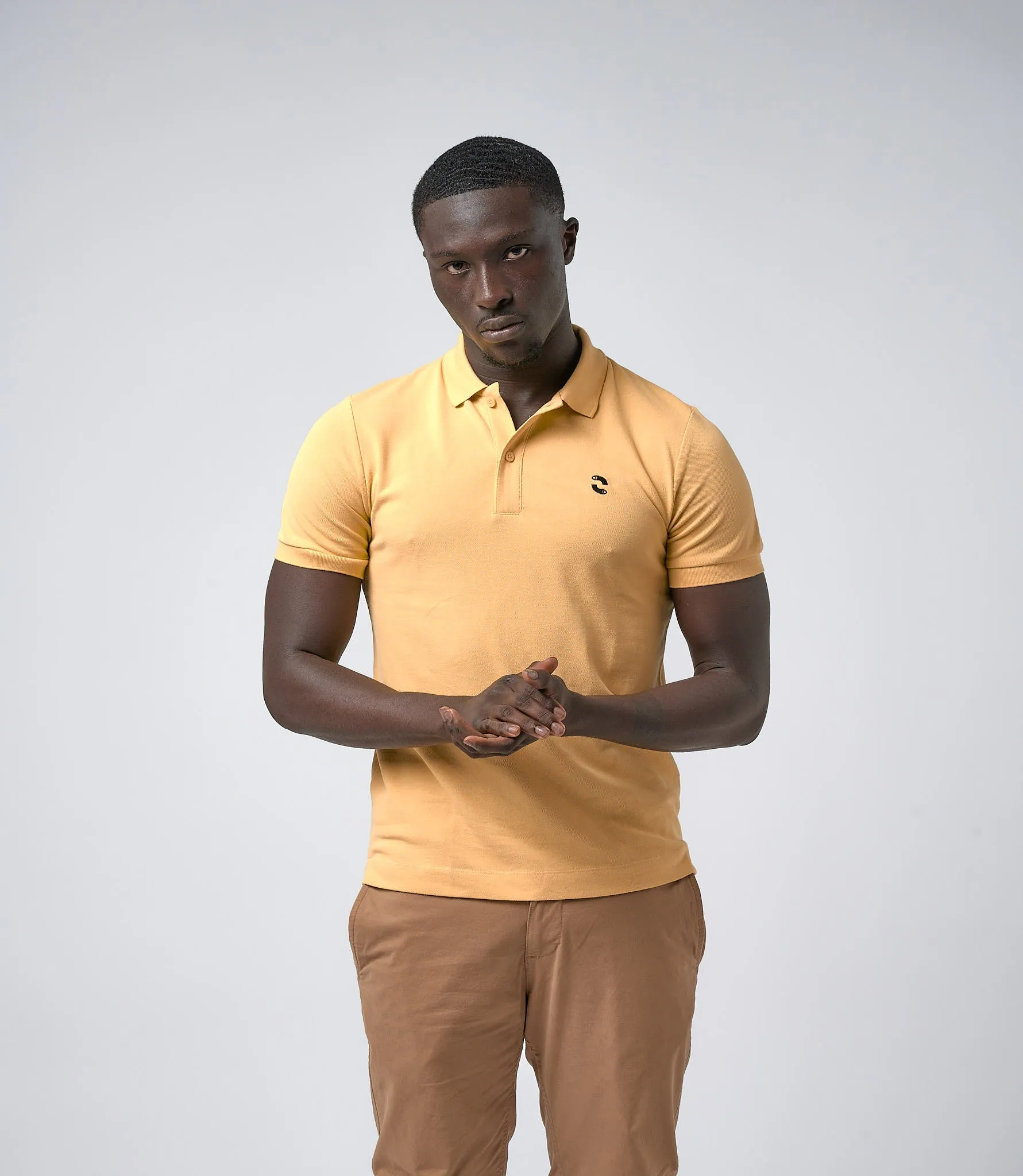 Omnitau Men's Drive Organic Cotton Polo Shirt - Yellow