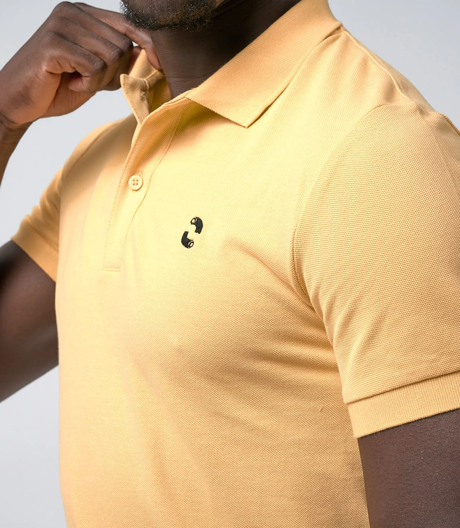 Omnitau Men's Drive Organic Cotton Polo Shirt - Yellow