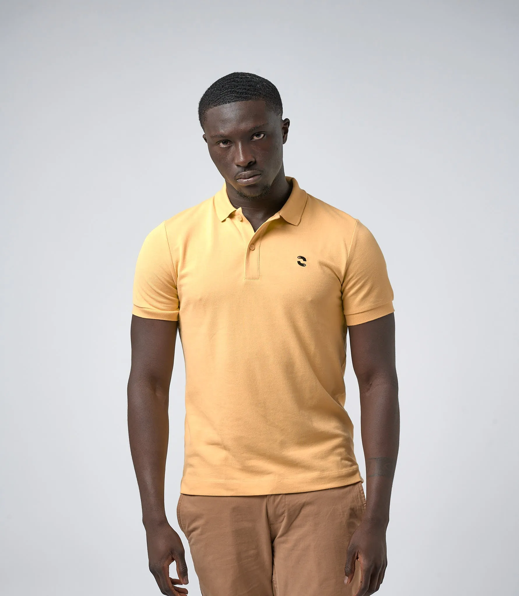 Omnitau Men's Drive Organic Cotton Polo Shirt - Yellow