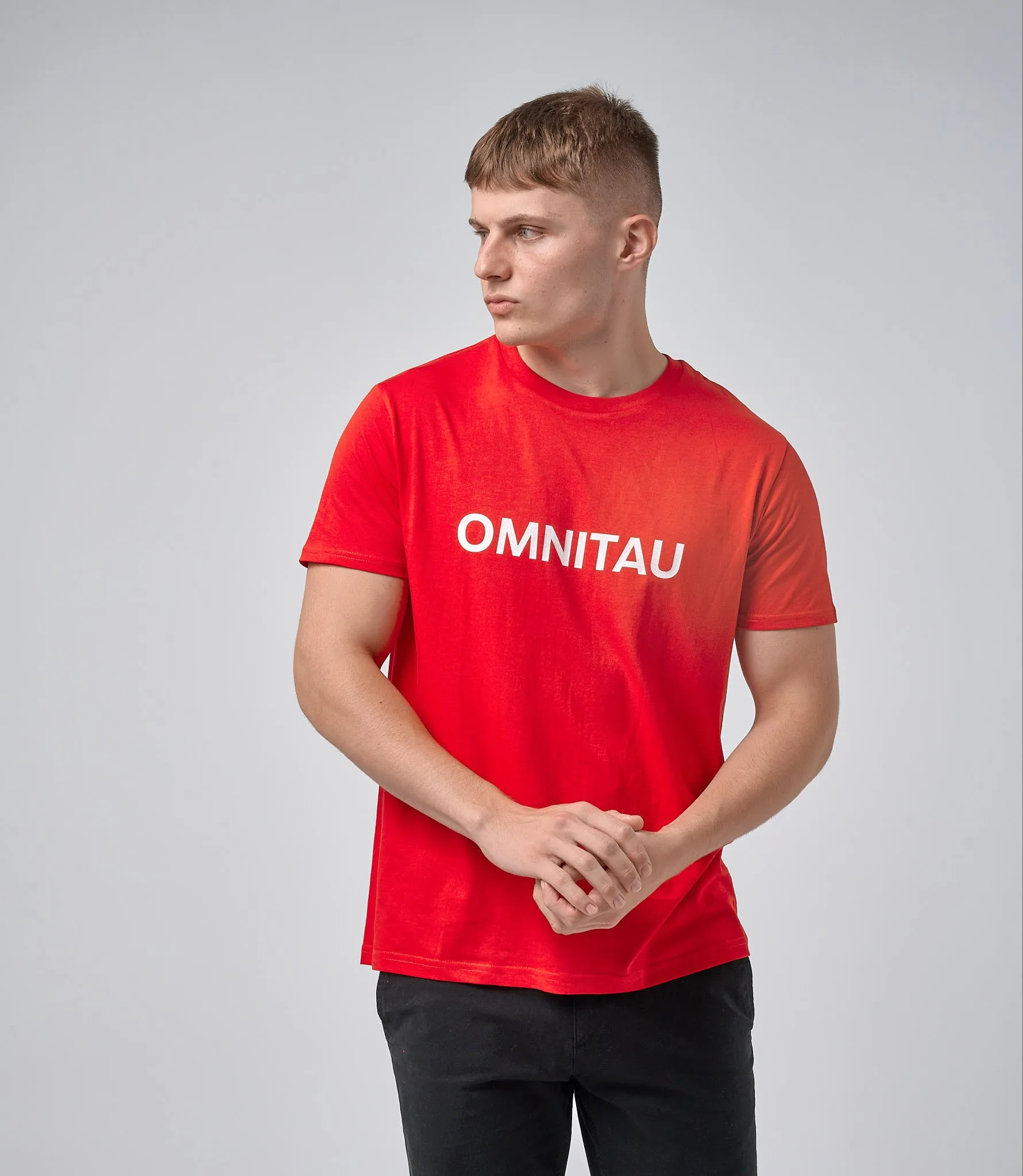 Omnitau Men's OmniX Organic Cotton Omni Crew Neck T-Shirt - Red