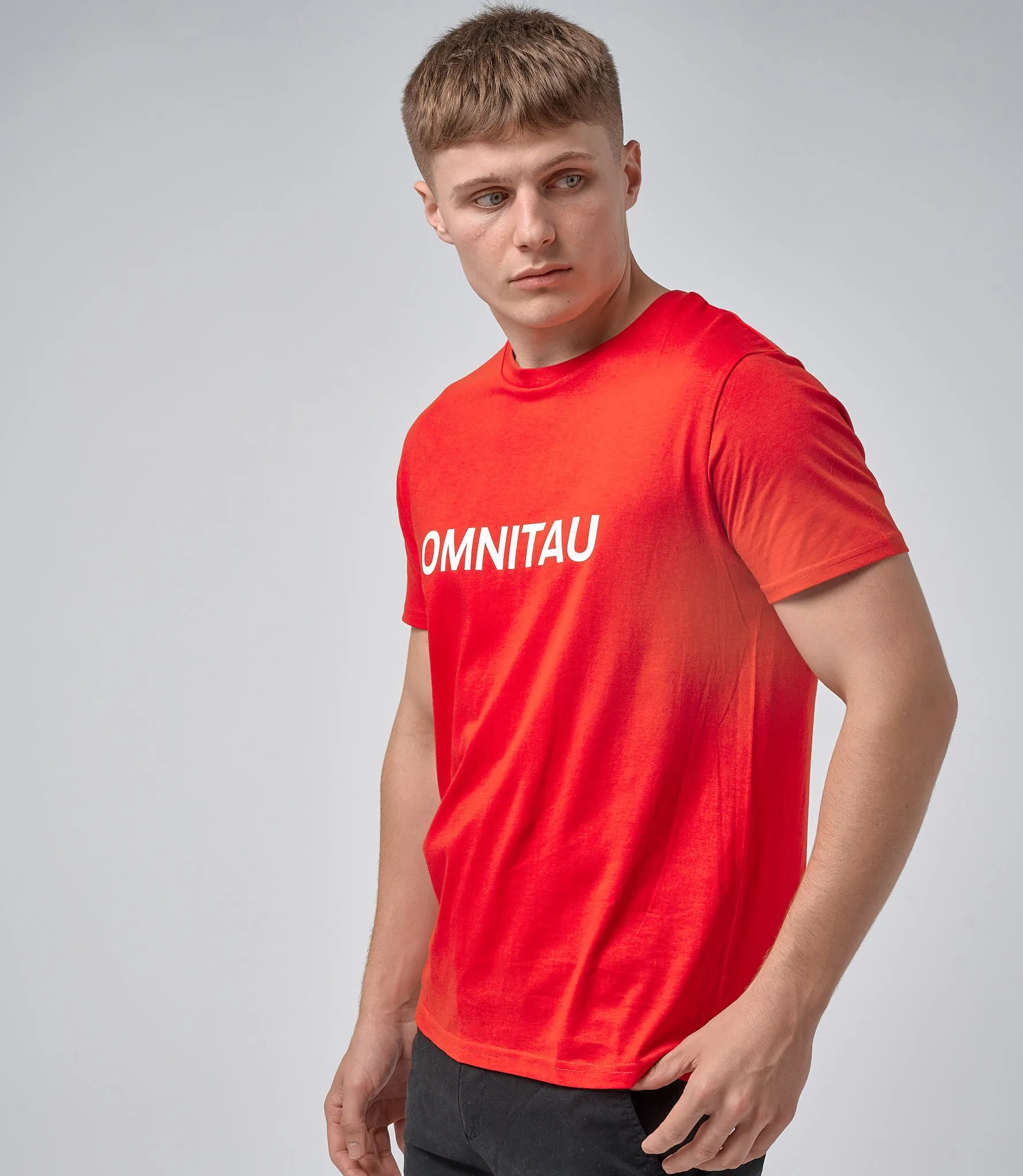 Omnitau Men's OmniX Organic Cotton Omni Crew Neck T-Shirt - Red