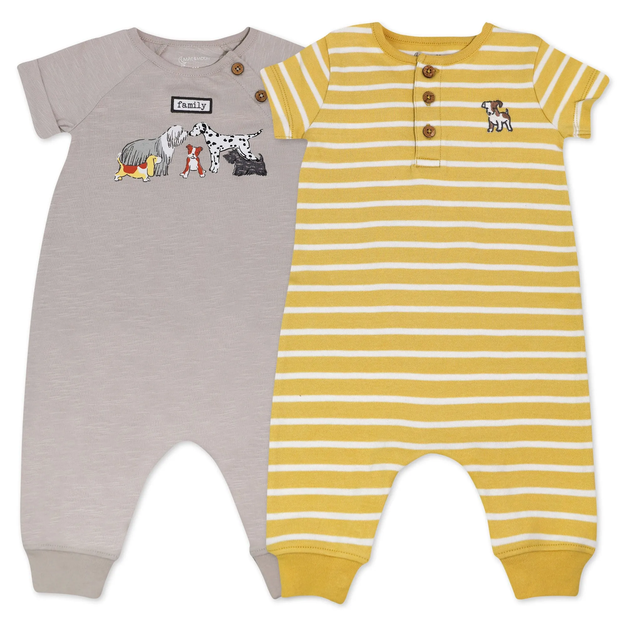 Organic Cotton 2-Pack Coverall in Furry Friends Print