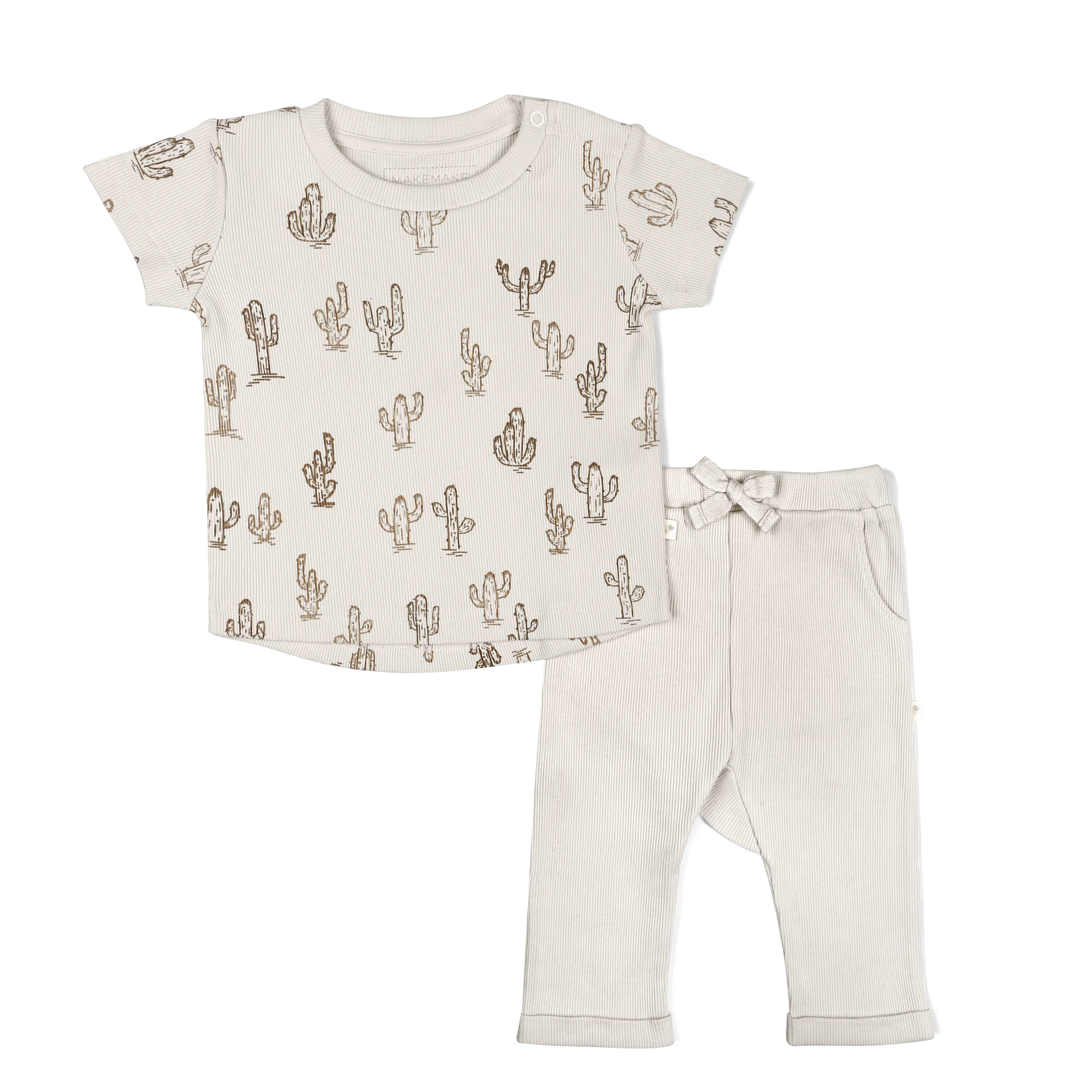 Organic Toddler T-shirt & Pant Set - Cactus