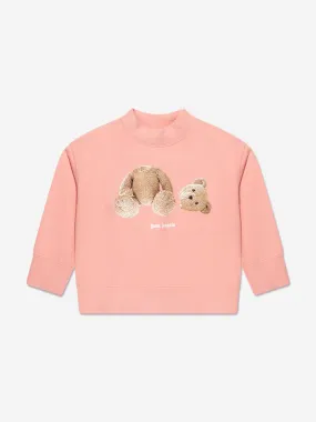 Palm Angels Girls Bear Sweatshirt in Pink