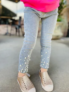 Pearl Hem Skinny Jeans