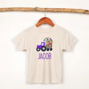 Personalized Mardi Gras Tractor Shirt for Boys