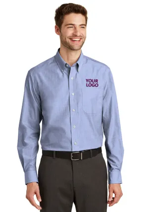 Port Authority Crosshatch Easy Care Custom Shirts, Chambray Blue