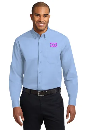 Port Authority Easy Care Custom Shirts, Light Blue/Light Stone