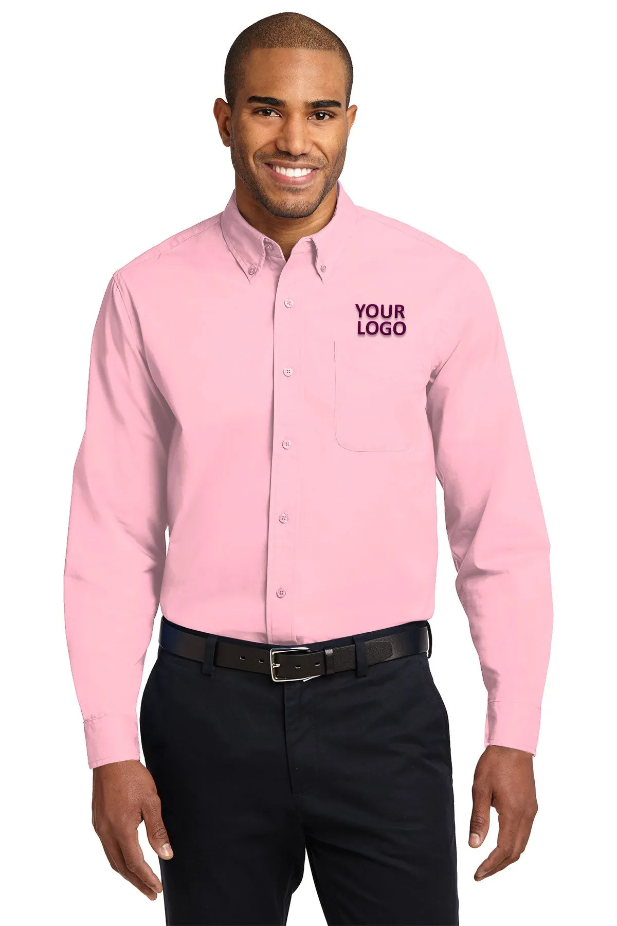 Port Authority Easy Care Custom Shirts, Light Pink