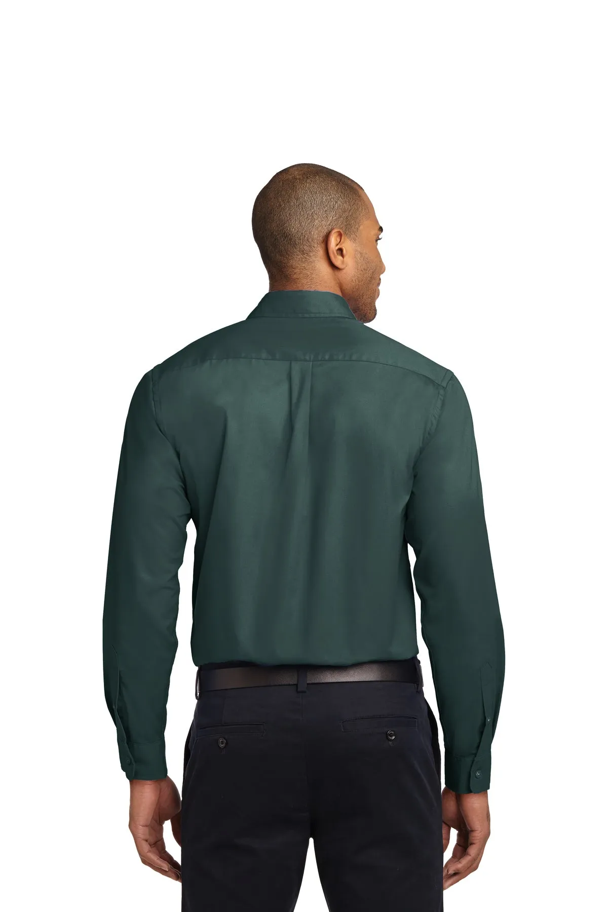 Port Authority Extended Size Easy Care Branded Shirts, Dark Green/Navy