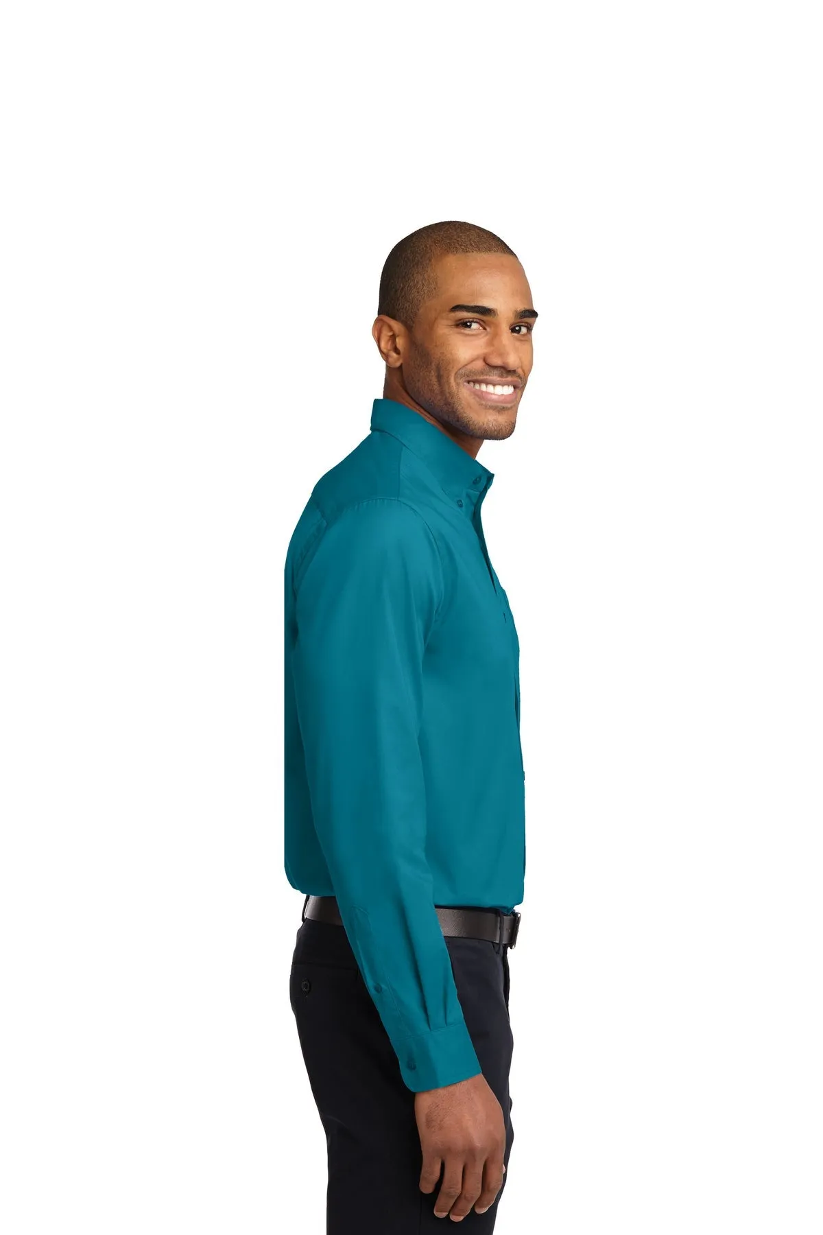 Port Authority Extended Size Easy Care Branded Shirts, Teal Green