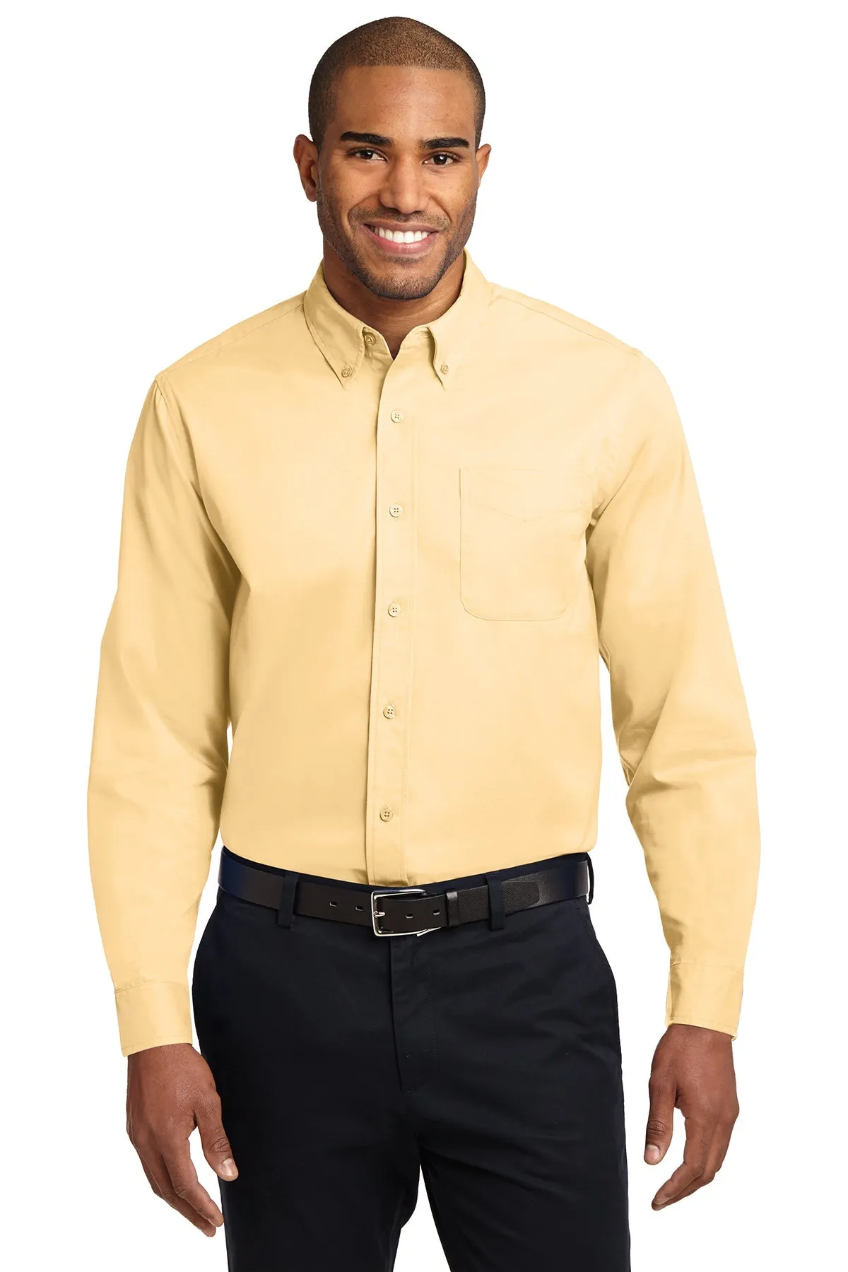 Port Authority Extended Size Easy Care Branded Shirts, Yellow