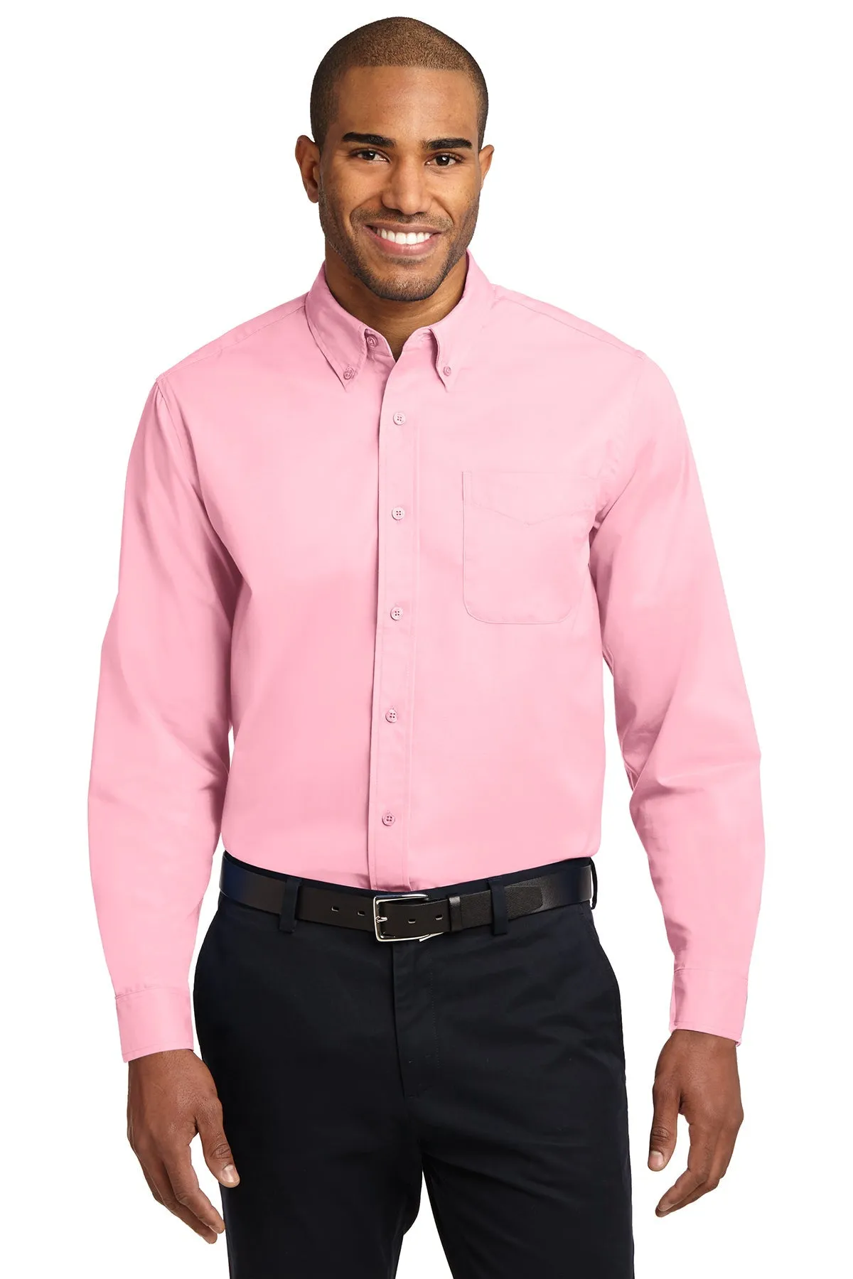 Port Authority Extended Size Easy Care Custom Shirts, Light Pink